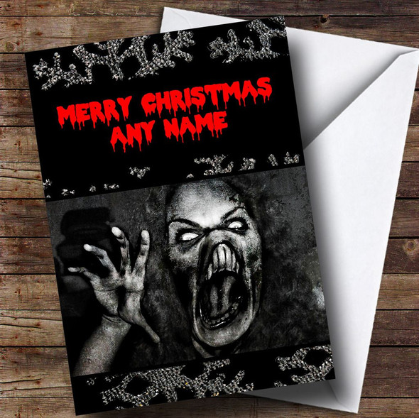 Funny Scary Monster Personalised Christmas Card