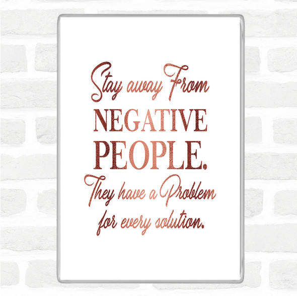 Rose Gold Every Solution Quote Jumbo Fridge Magnet