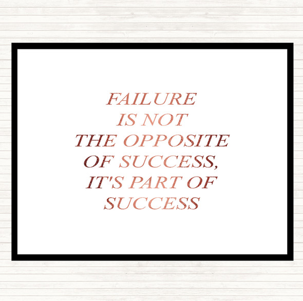 Rose Gold Failure Part Of Success Quote Mouse Mat Pad