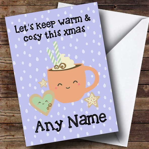 Hot Chocolate Personalised Christmas Card