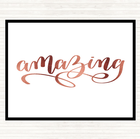 Rose Gold Amazing Quote Mouse Mat Pad