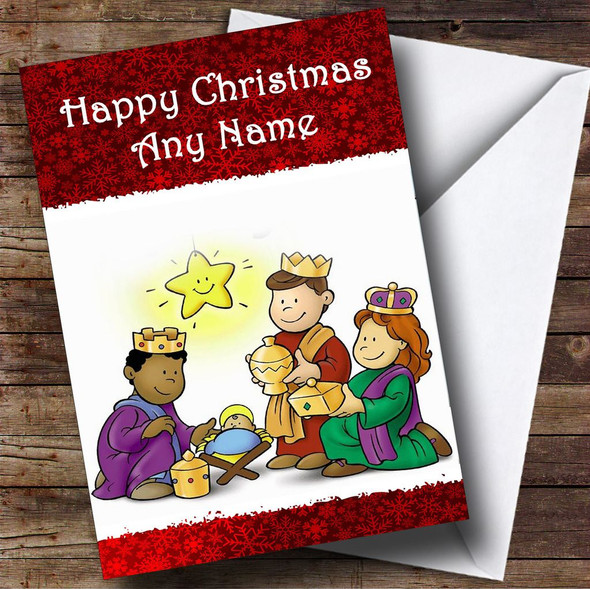 Nativity Christmas Card Personalised