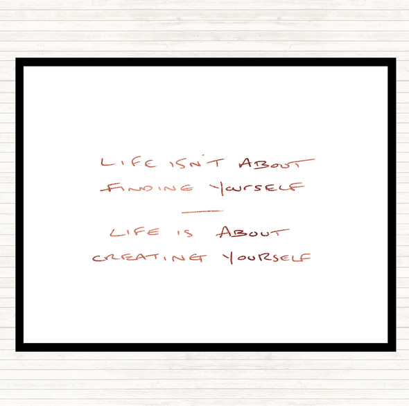 Rose Gold Finding Yourself Quote Mouse Mat Pad