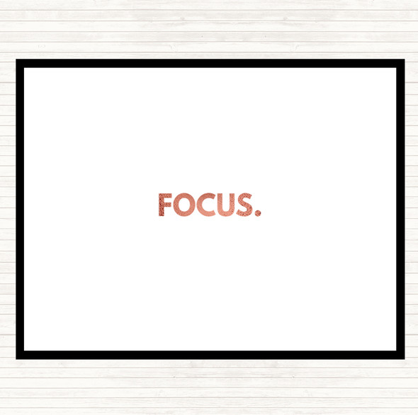 Rose Gold Focus Quote Mouse Mat Pad