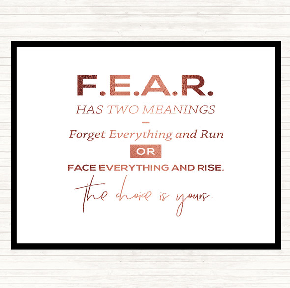 Rose Gold Forget Everything Quote Mouse Mat Pad