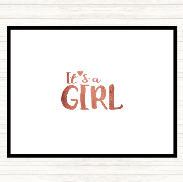 Rose Gold Girl Quote Mouse Mat Pad
