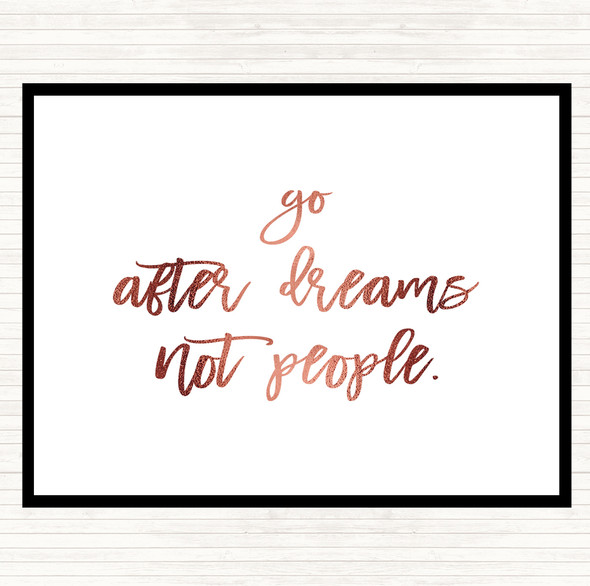 Rose Gold Go After Dreams Quote Dinner Table Placemat