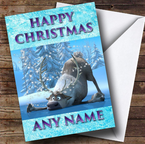 Frozen Sven Christmas Card Personalised