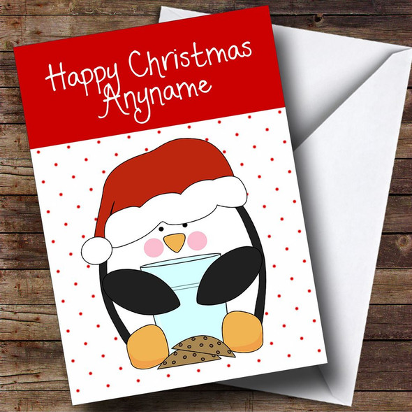 Spotty Penguin Children's Personalised Christmas Card