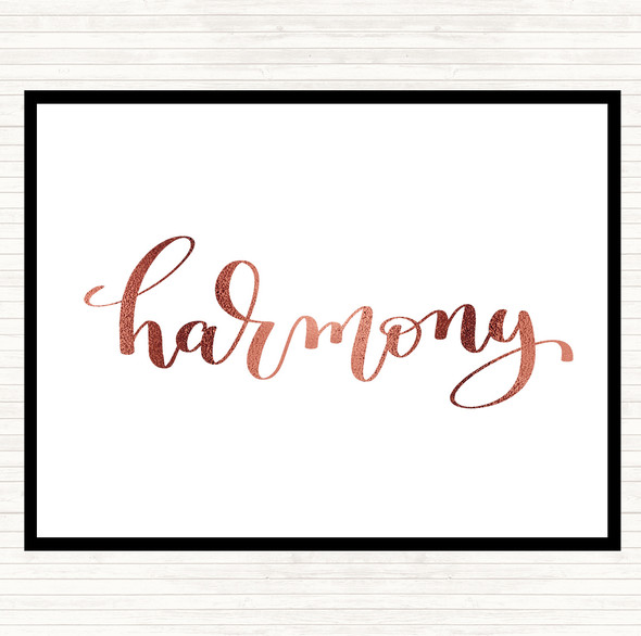 Rose Gold Harmony Quote Mouse Mat Pad