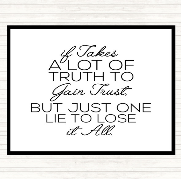White Black A Lot Of Truth Quote Mouse Mat Pad