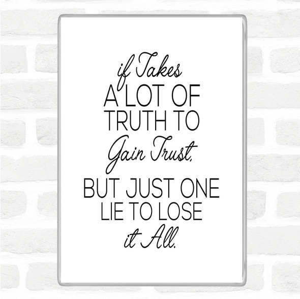 White Black A Lot Of Truth Quote Jumbo Fridge Magnet