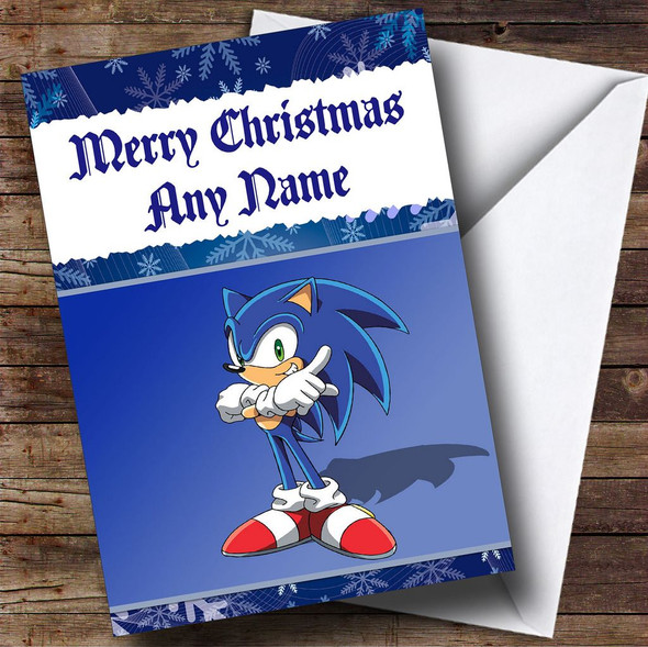 sonic the hedgehog blue personalised birthday card the card zoo
