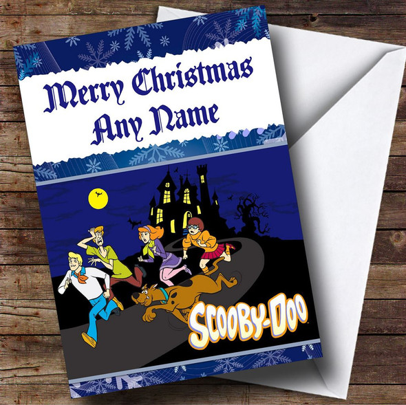 Scooby Doo Blue Personalised Christmas Card