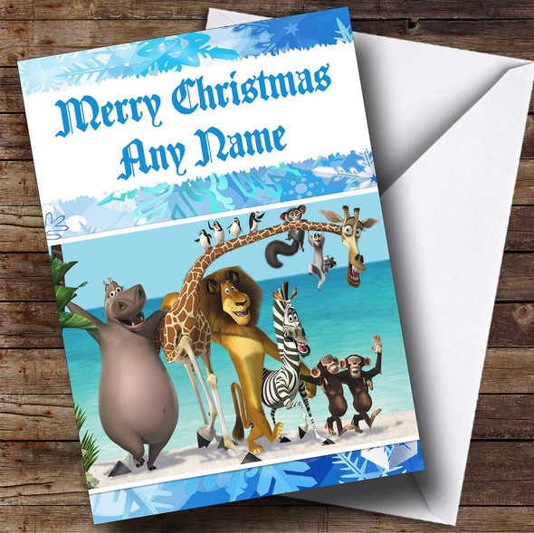 Madagascar Personalised Christmas Card