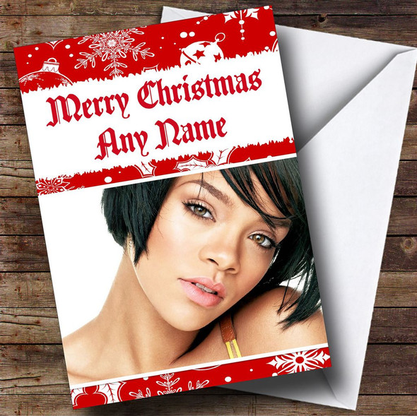 Rihanna Personalised  Christmas Card