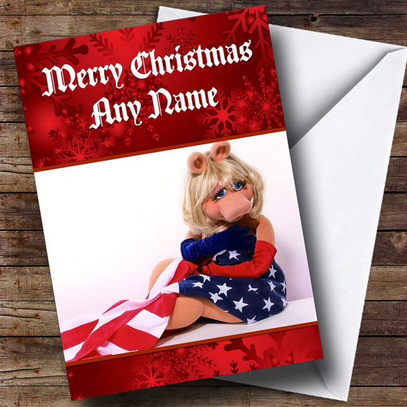 Miss Piggy Personalised  Christmas Card