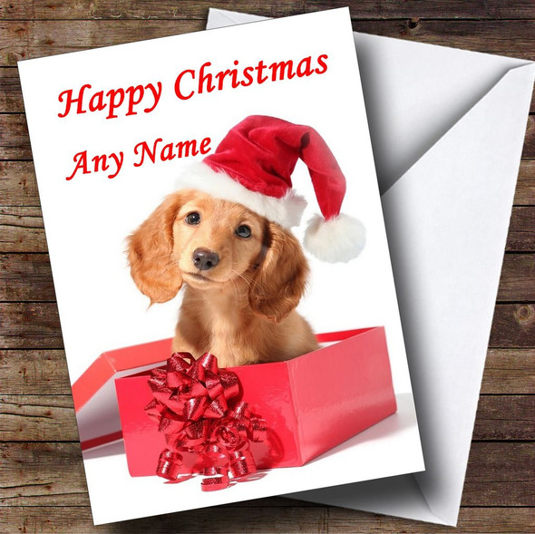 Beautiful Dog Christmas Card Personalised