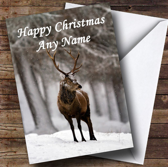 Gorgeous Deer Christmas Card Personalised