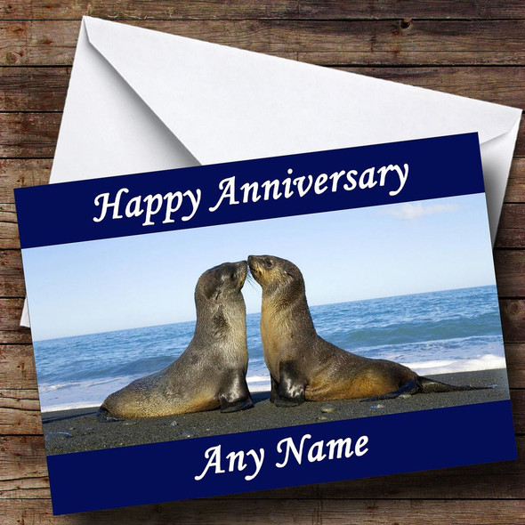 Seals Personalised Anniversary Card