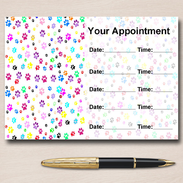 Animal Dog Vet Grooming Personalised Appointment Cards