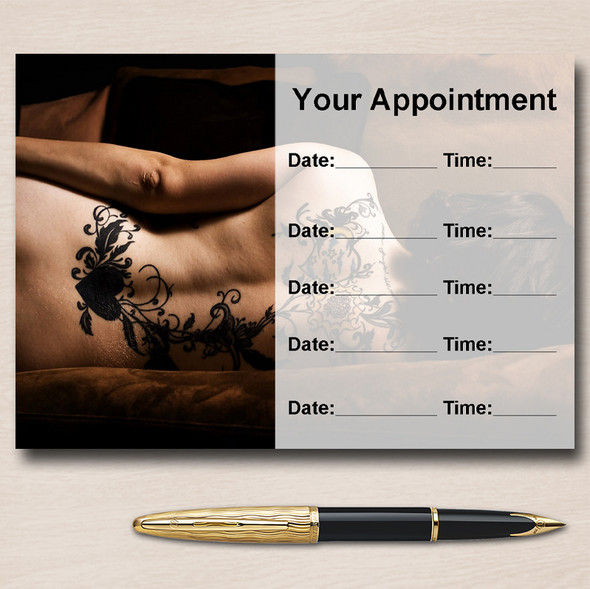 Tattoo Body Art Tattooist Piercings Personalised Appointment Cards - Party  Animal Print