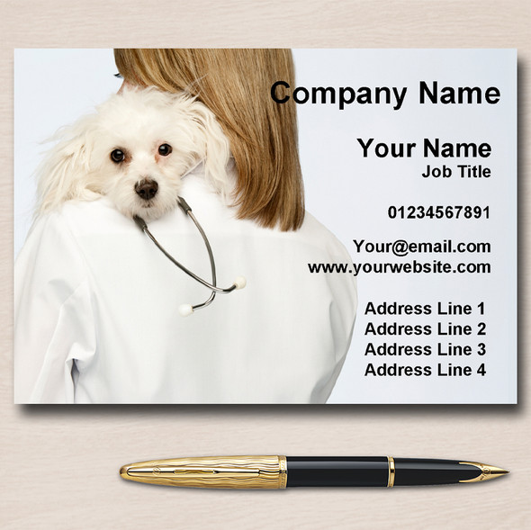 Vet Veterinary Practice Dog Personalised Business Cards