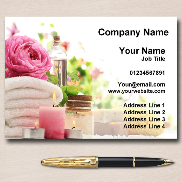 Beauty Spa Hair Massage Treatment Salon Personalised Business Cards