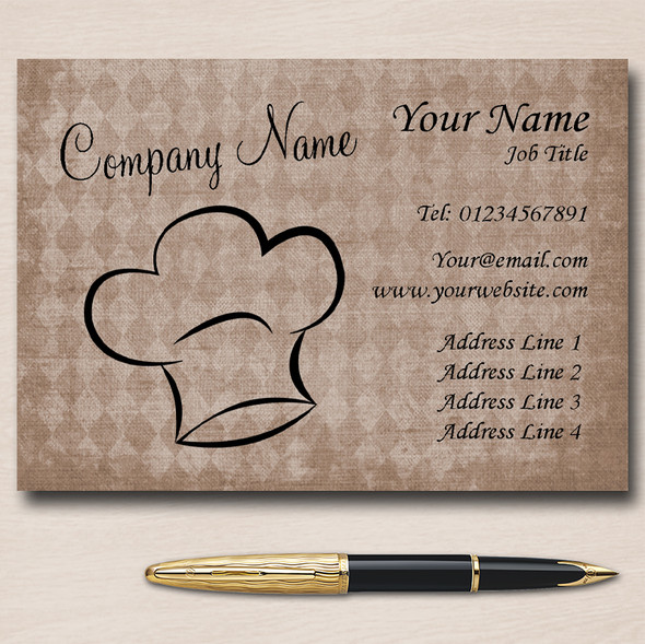 Chef Hat Personalised Business Cards