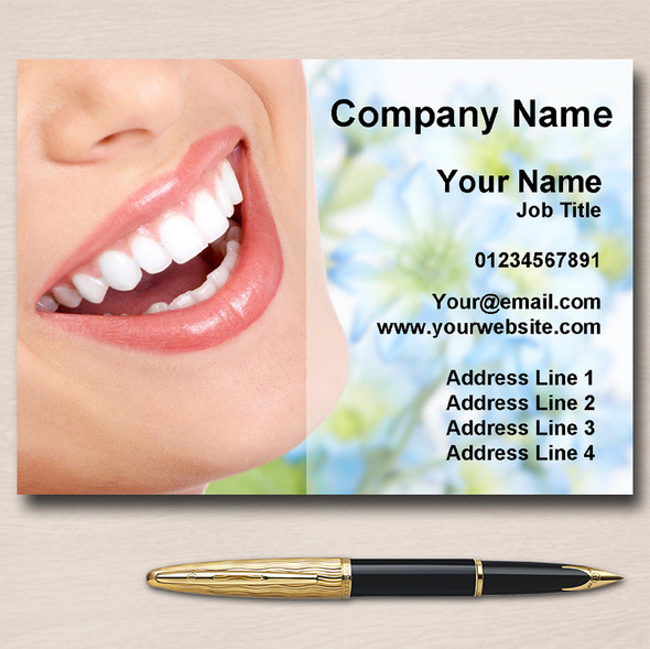 Dentist Dental Orthodontist Teeth Whitening Personalised Business Cards