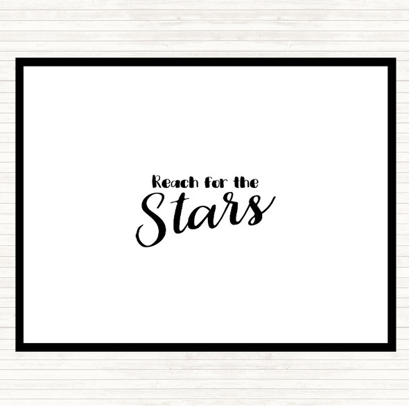 White Black Stars Quote Mouse Mat Pad