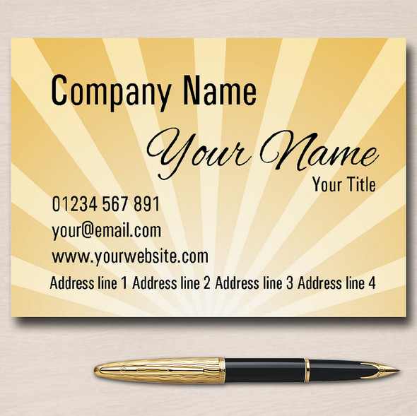 Orange Sunrise Personalised Business Cards