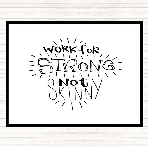White Black Strong Not Skinny Quote Mouse Mat Pad