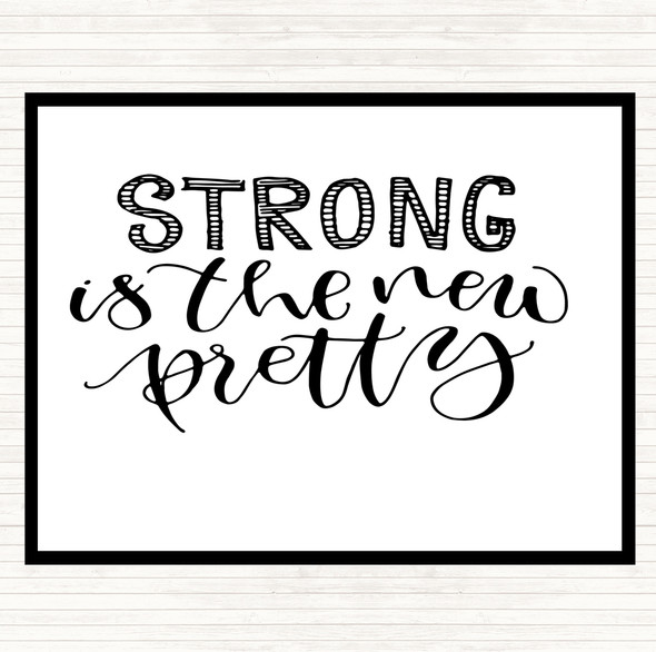 White Black Strong Is New Pretty Quote Mouse Mat Pad