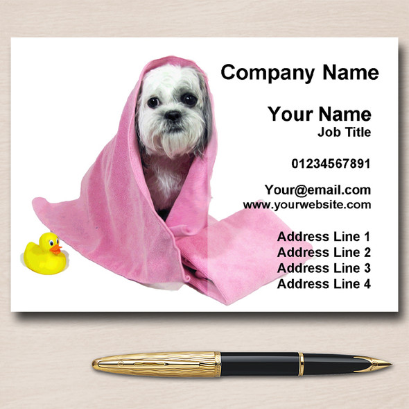 Groomer Grooming Cute Dog Personalised Business Cards