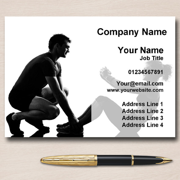 Gym Instructor Fitness Personal Trainer Personalised Business Cards