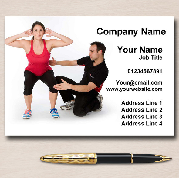 Personal Trainer Fitness Instructor Gym Personalised Business Cards