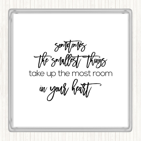 White Black Take Up The Most Room Quote Drinks Mat Coaster