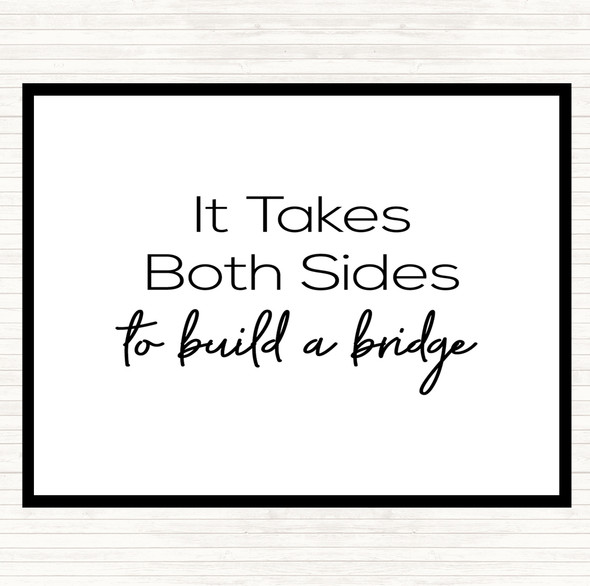 White Black Takes Both Sides Quote Mouse Mat Pad