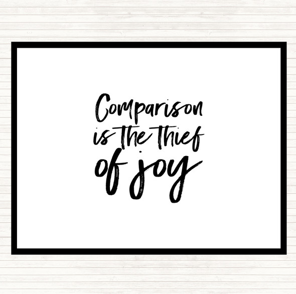White Black Thief Of Joy Quote Dinner Table Placemat