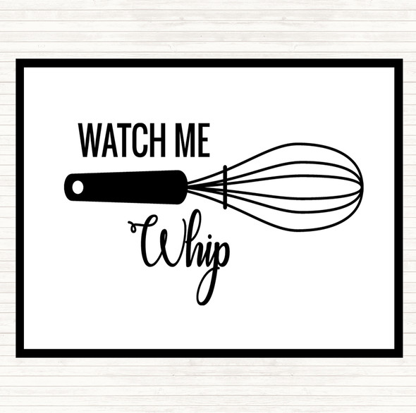 White Black Watch Me Whip Quote Mouse Mat Pad