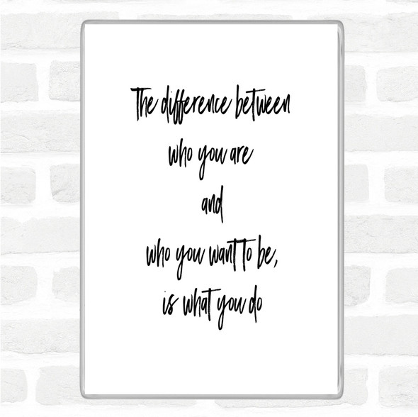 White Black Who You Want To Be Quote Jumbo Fridge Magnet