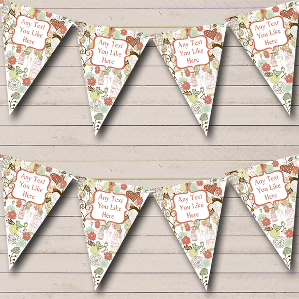 Birdcage Personalised Wedding Anniversary Party Bunting