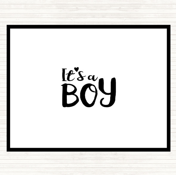 White Black Boy Quote Mouse Mat Pad