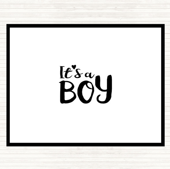 White Black Boy Quote Dinner Table Placemat