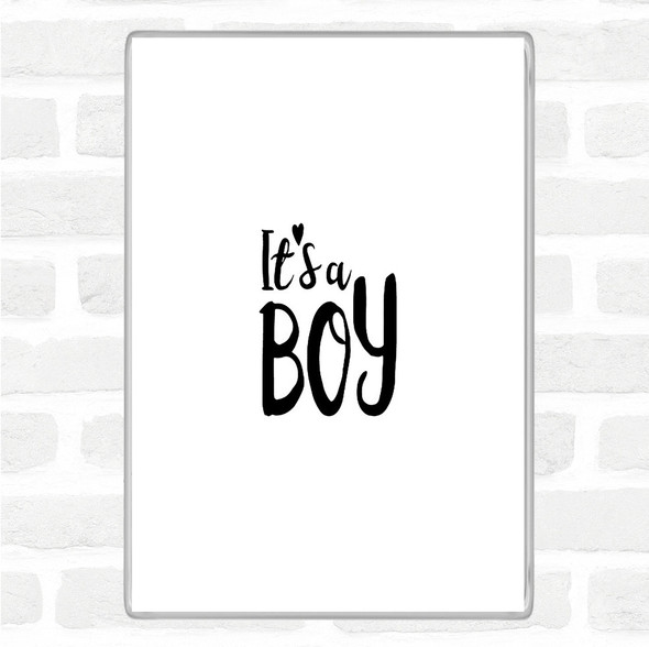 White Black Boy Quote Jumbo Fridge Magnet