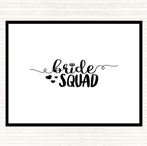 White Black Bride Squad Quote Mouse Mat Pad