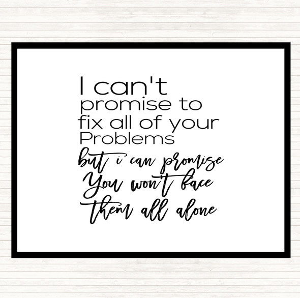 White Black Cant Promise Quote Mouse Mat Pad