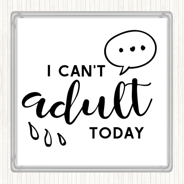 White Black Cant adult Quote Drinks Mat Coaster