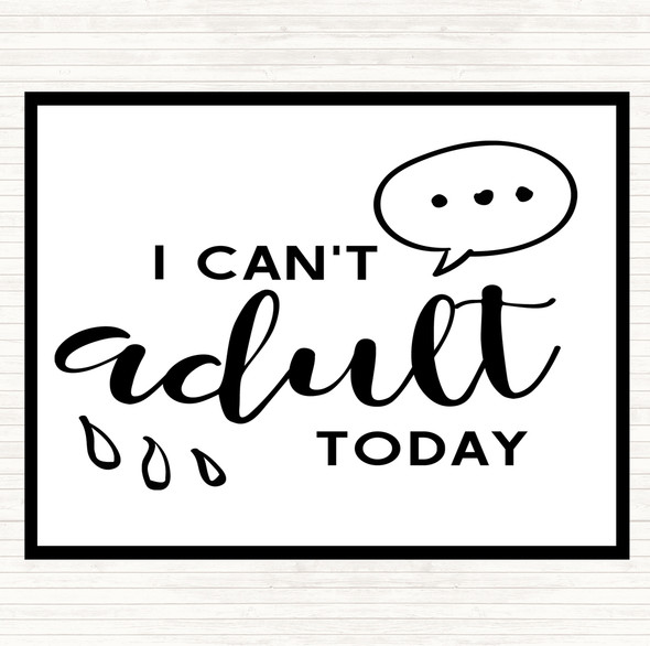 White Black Cant adult Quote Mouse Mat Pad